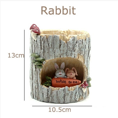 Creative Animal Life Resin Flower Pots | Bowlift