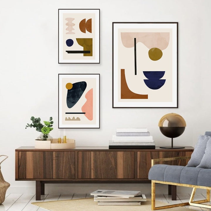 Geometric Abstract Scandinavia Gallery - Canvas Wall Art Painting | Bowlift