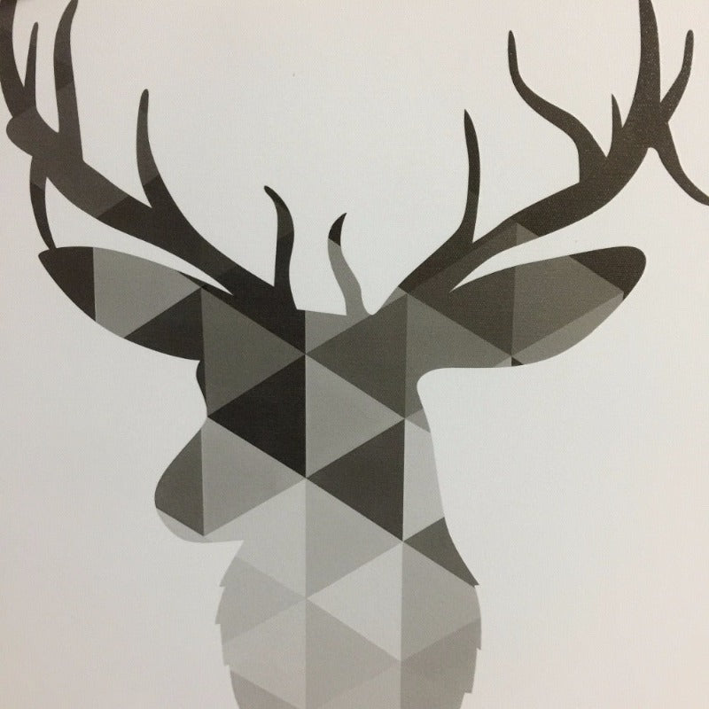 Geometric Deer Faith Quote - Canvas Wall Art Painting | Bowlift