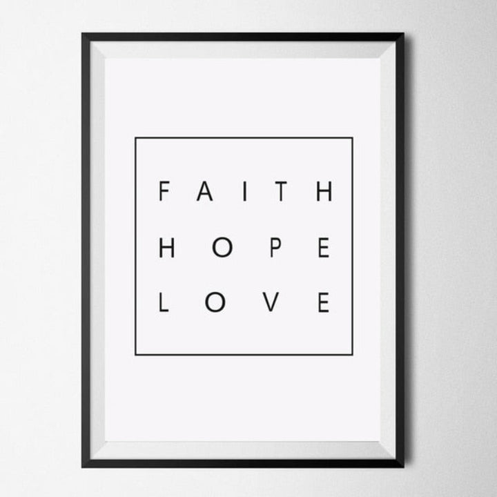 Geometric Deer Faith Quote - Canvas Wall Art Painting | Bowlift