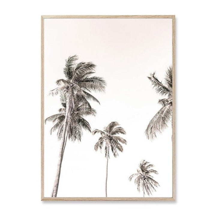 Palm Tree Landscape Bohemian Style - Canvas Wall Art Painting | Bowlift