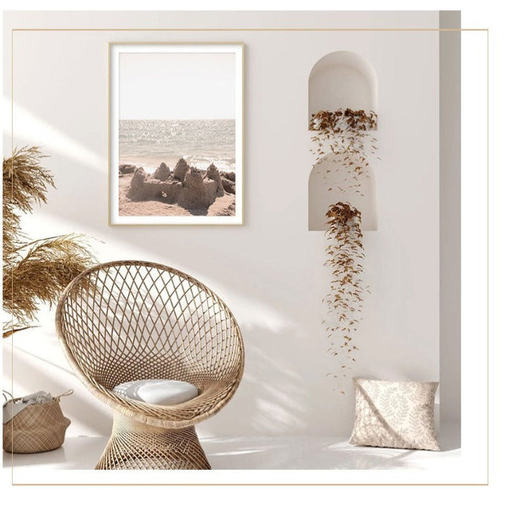 Palm Tree Landscape Bohemian Style - Canvas Wall Art Painting | Bowlift