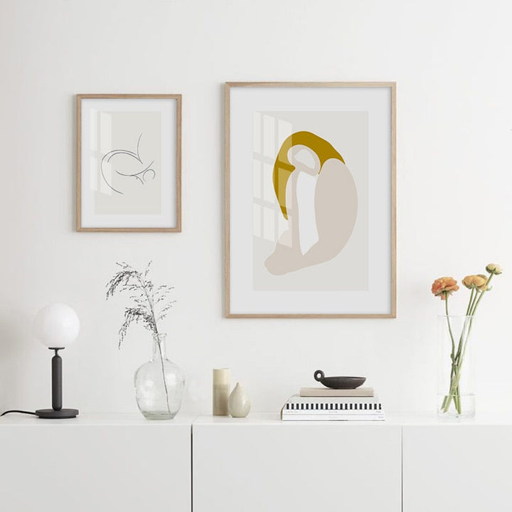Minimalist Geometric Graphic Abstract Gallery - Canvas Wall Art Painting | Bowlift