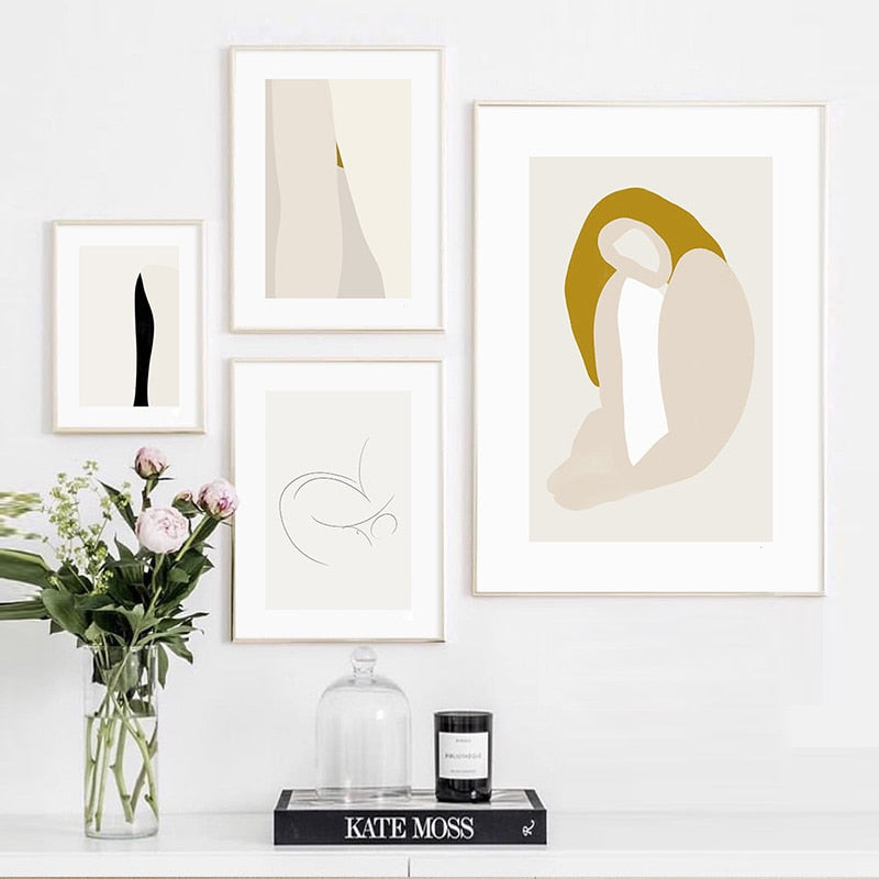 Minimalist Geometric Graphic Abstract Gallery - Canvas Wall Art Painting | Bowlift