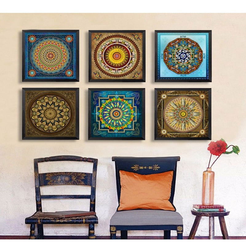 Mandala Ornament Thangka Yoga - Canvas Wall Art Painting | Bowlift
