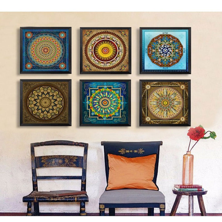 Mandala Ornament Thangka Yoga - Canvas Wall Art Painting | Bowlift