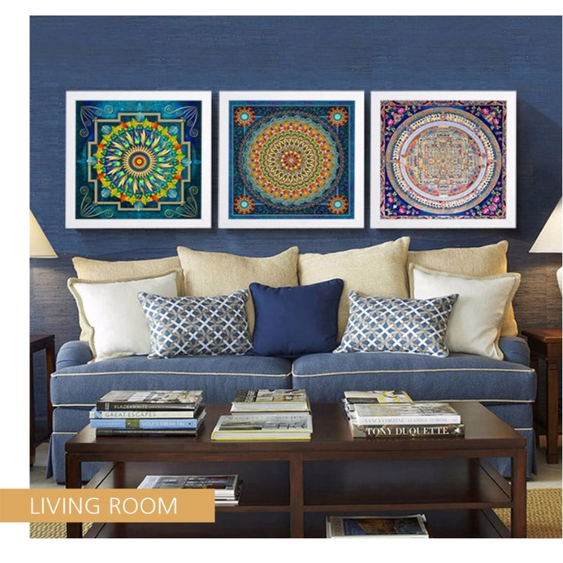 Mandala Ornament Thangka Yoga - Canvas Wall Art Painting | Bowlift