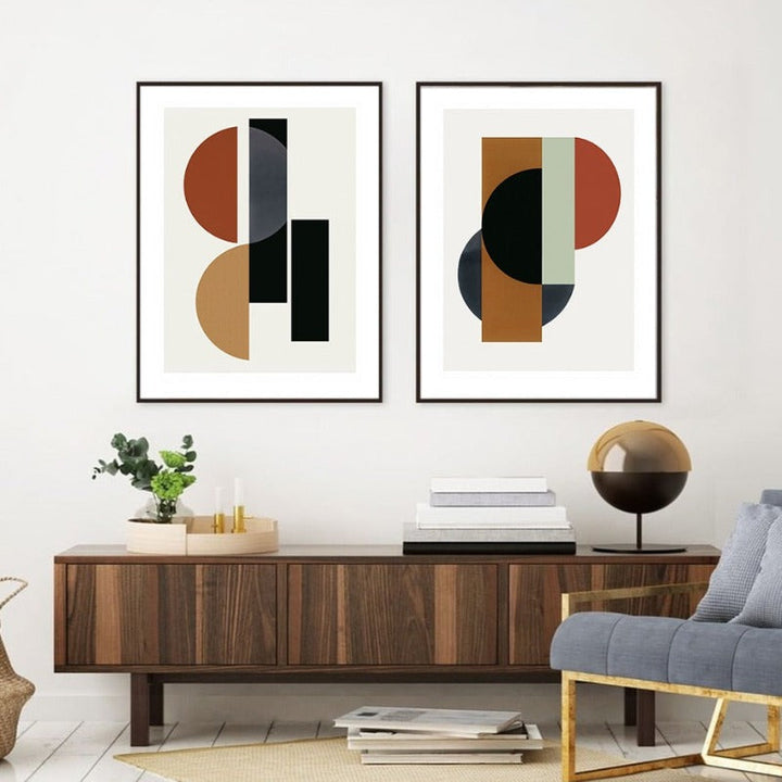 Scandinavian Shapes - Canvas Wall Art Painting | Bowlift