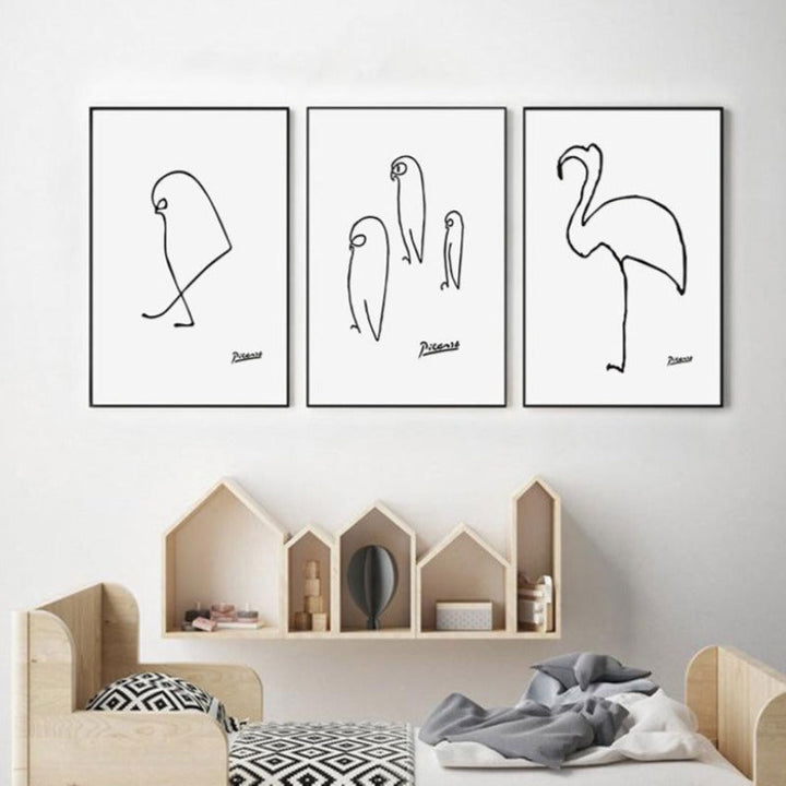 Animals Sketches - Canvas Wall Art Painting | Bowlift
