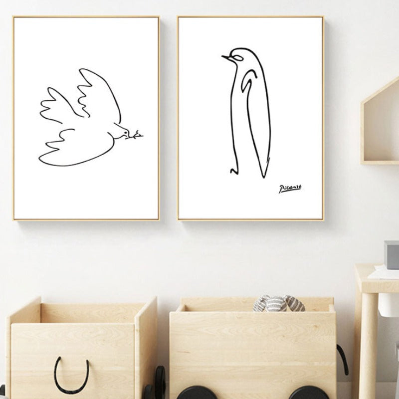 Animals Sketches - Canvas Wall Art Painting | Bowlift