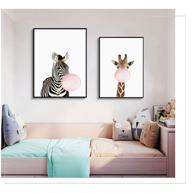 Wild Life At Party - Canvas Wall Art Painting | Bowlift