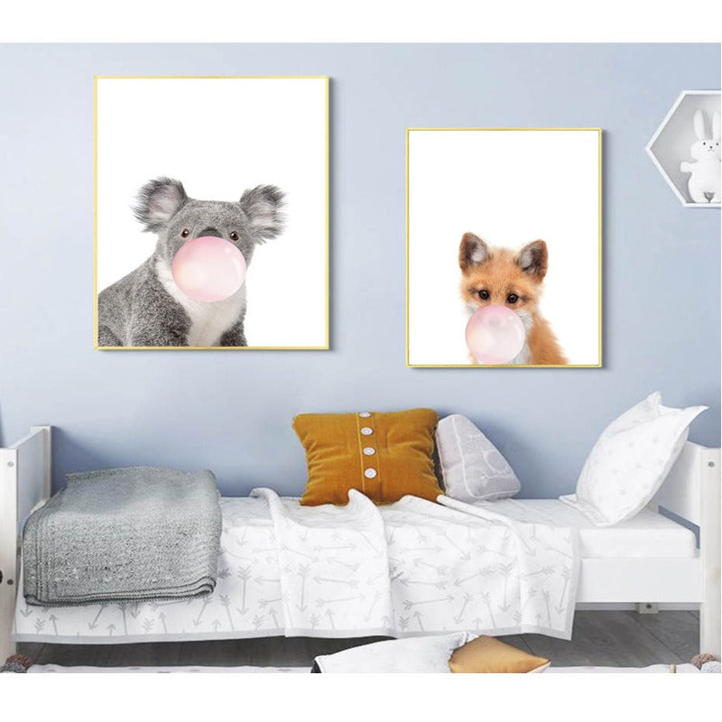Wild Life At Party - Canvas Wall Art Painting | Bowlift