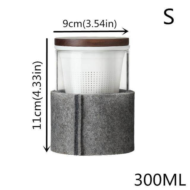BowLift | Creative Glass Tea Infuser with Wooden Lid