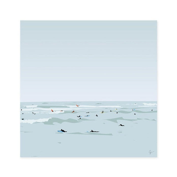 Dive In Ocean - Canvas Wall Art Paintings | Bowlift