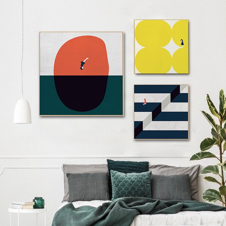 Nursery Cartoon Prints Wall Art - Canvas Wall Art Painting | Bowlift