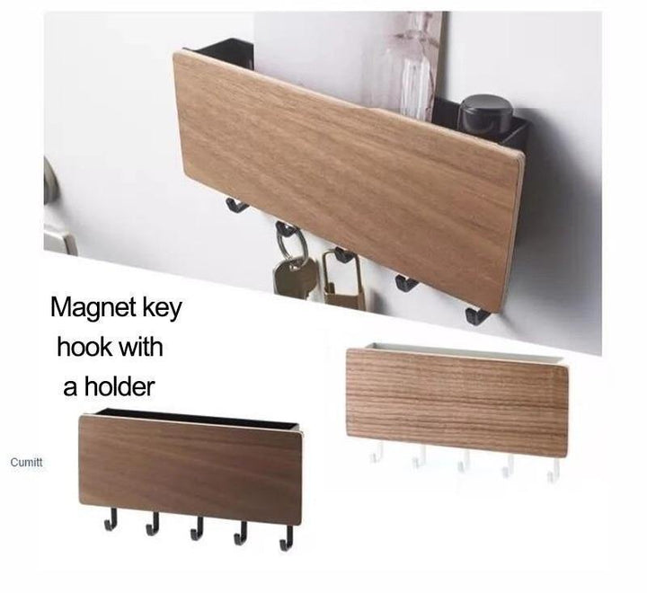 BowLift | KeyOrganize Wood Key Holder Wall Shelf | Multifunctional & Stylish | Wall Decor & Storage