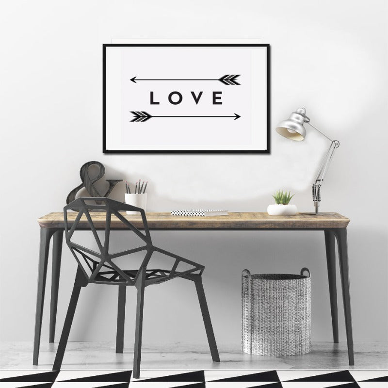 Love Arrow Print - Canvas Wall Art Painting | Bowlift