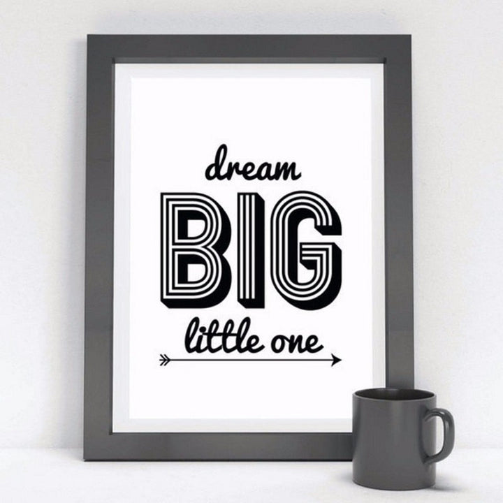 Minimalist Black And White Inspiring Letters - Canvas Wall Art Painting | Bowlift