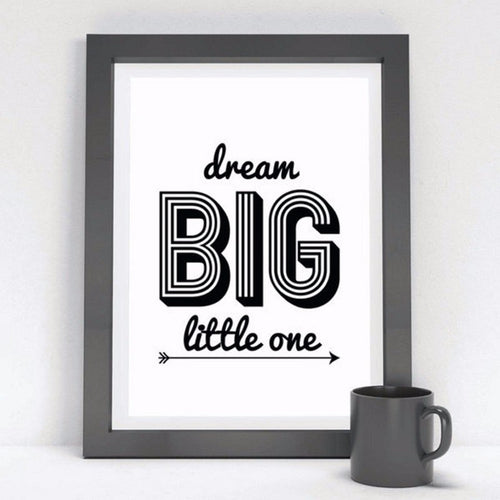 Minimalist Black And White Inspiring Letters - Canvas Wall Art Painting | Bowlift