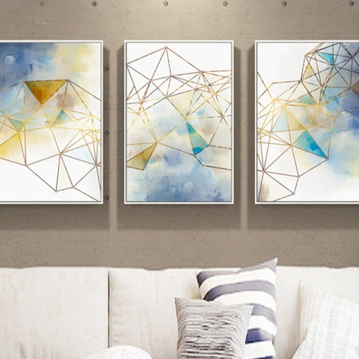 Geometric Line - Canvas Wall Art Painting | Bowlift