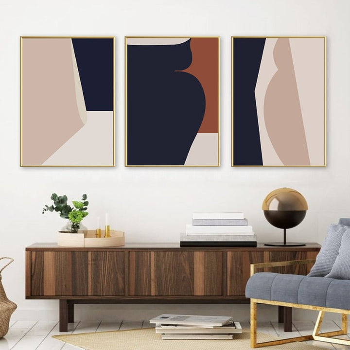 Geometric Color Block - Canvas Wall Art Painting | Bowlift