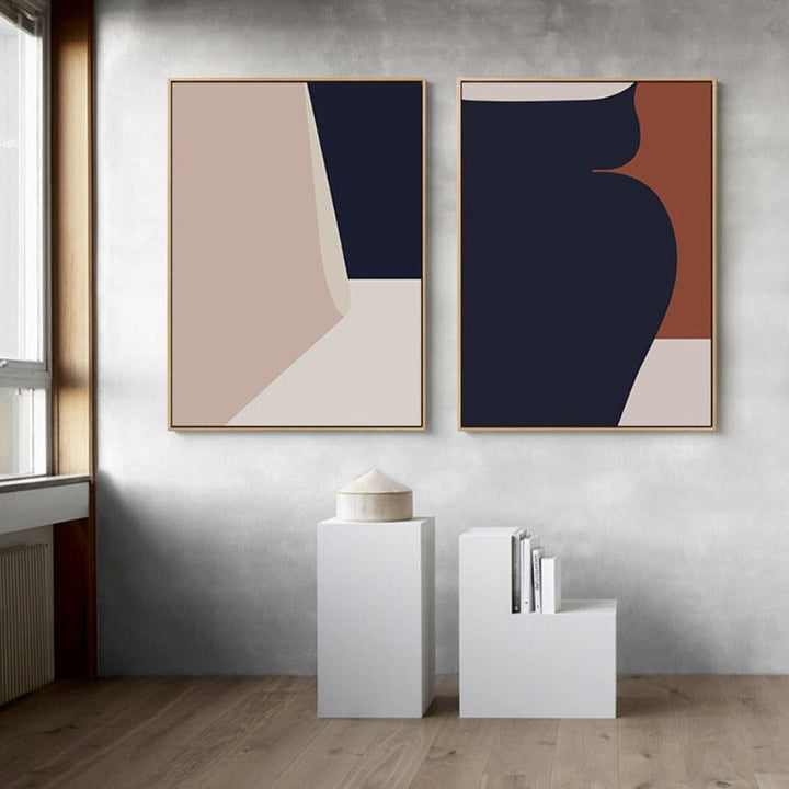 Geometric Color Block - Canvas Wall Art Painting | Bowlift