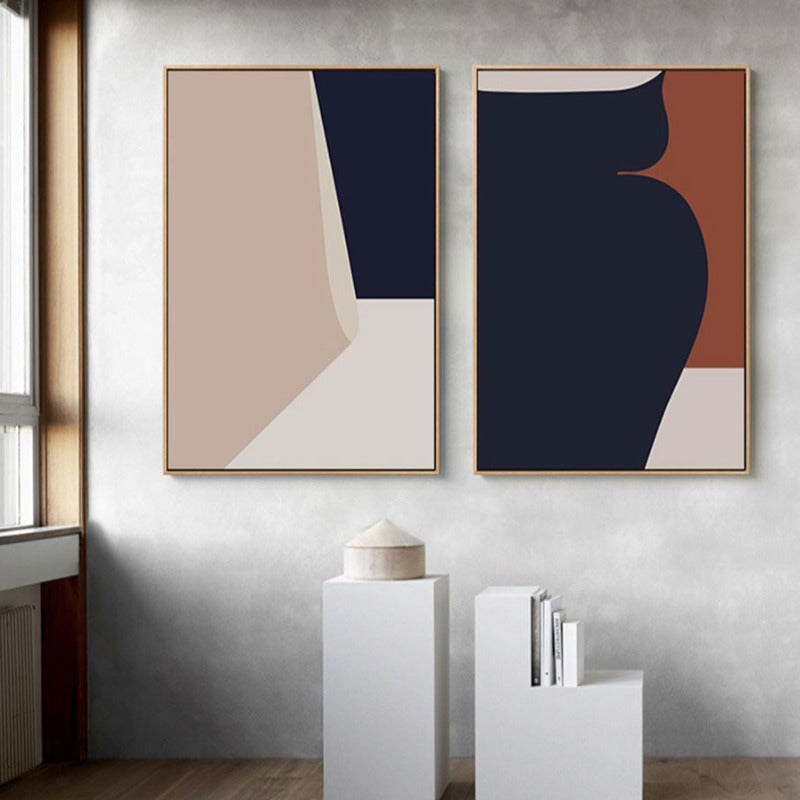 Geometric Color Block - Canvas Wall Art Painting | Bowlift