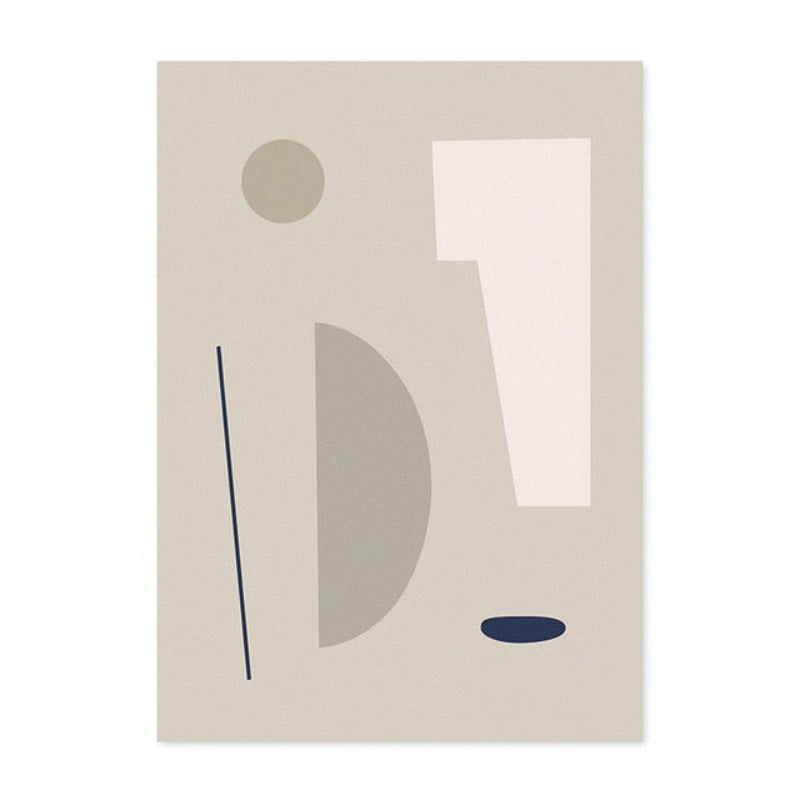 Modern Trend Geometric Abstract Color Block - Canvas Wall Art Painting | Bowlift