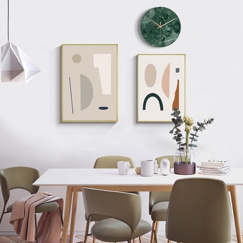 Modern Trend Geometric Abstract Color Block - Canvas Wall Art Painting | Bowlift