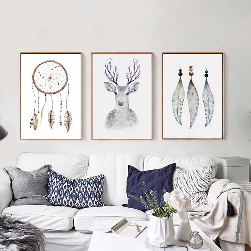 Retro Tribal - Canvas Wall Art Painting | Bowlift