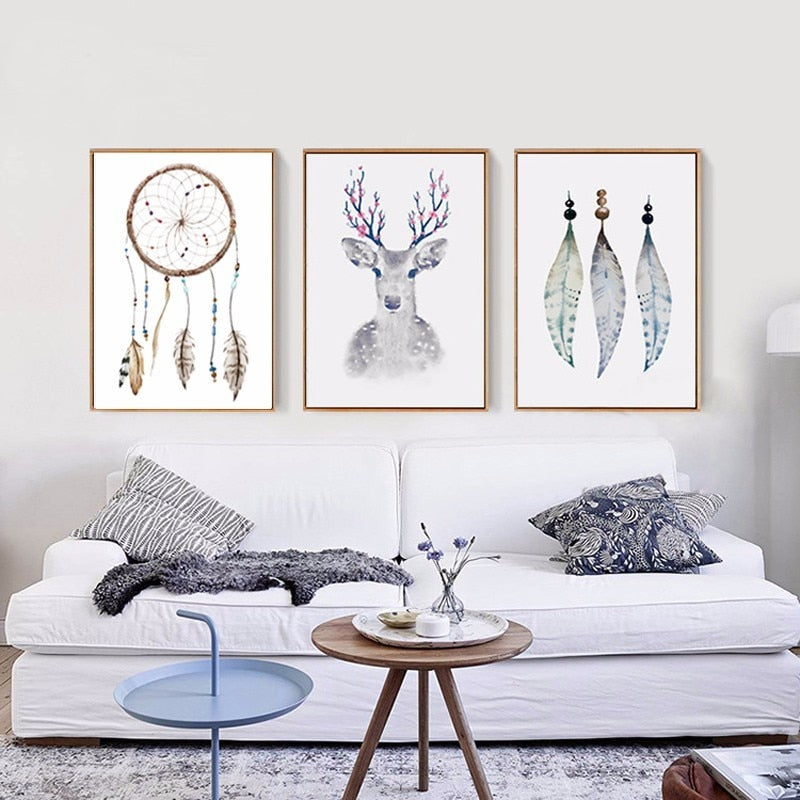 Retro Tribal - Canvas Wall Art Painting | Bowlift