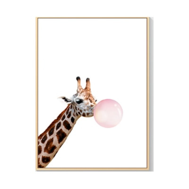 Wild Life At Party - Canvas Wall Art Painting | Bowlift