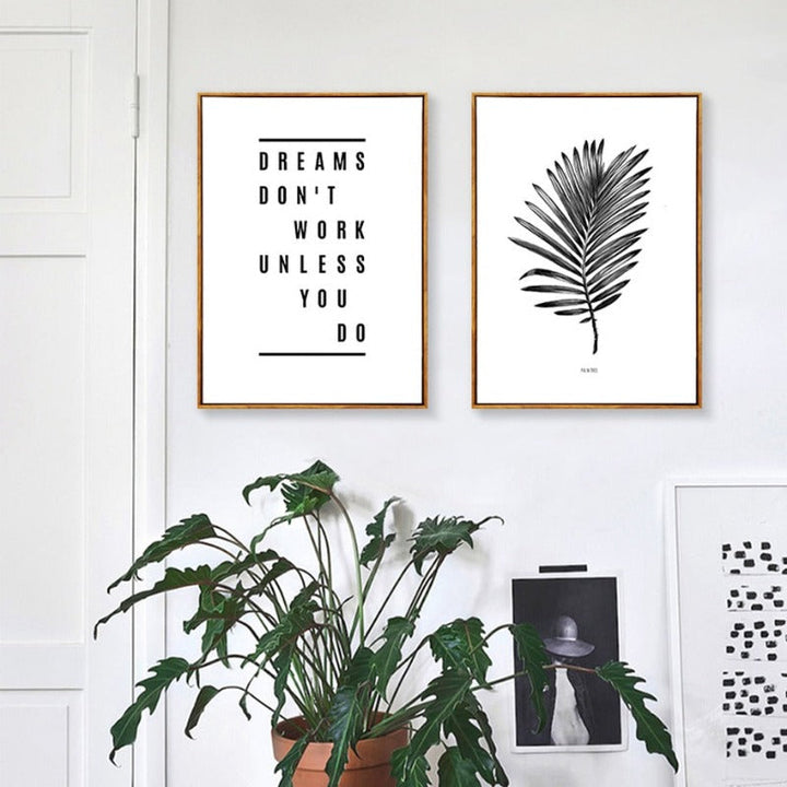 Nordic Scandinavia Palm Leaves Plants Dreams Quote | Bowlift