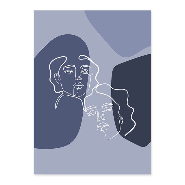 Line Graphic Art - Canvas Wall Art Painting | Bowlift