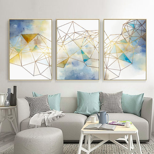 Geometric Line - Canvas Wall Art Painting | Bowlift