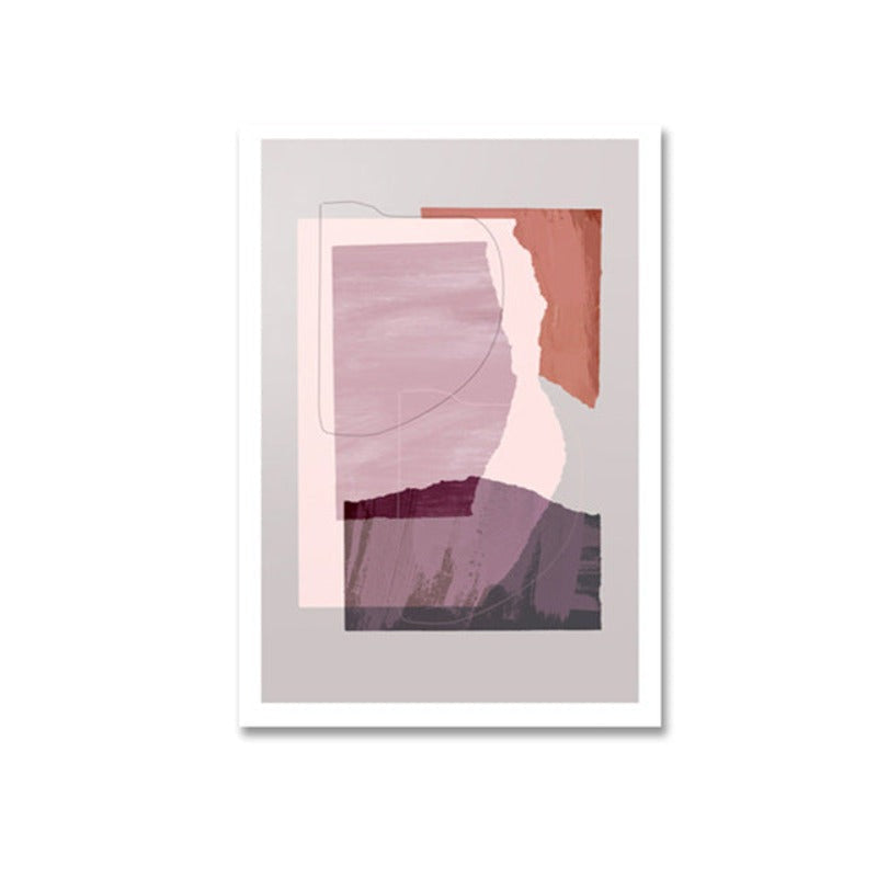 Marble Blue Pink Prints - Canvas Wall Art Painting | Bowlift