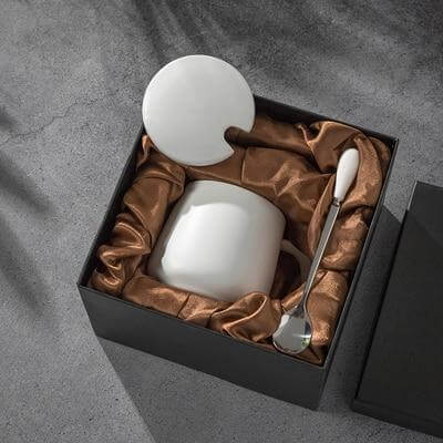 BowLift | Elegant Marble Ceramic Coffee Mug Gift Set