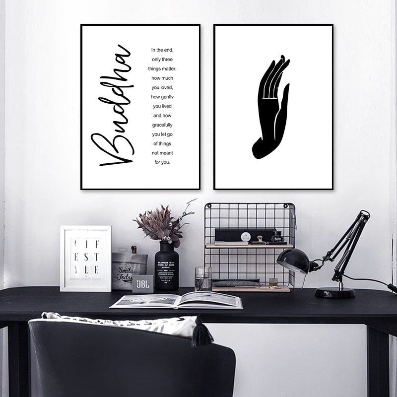 Buddha Mudra Hand Gesture - Canvas Wall Art Painting | Bowlift