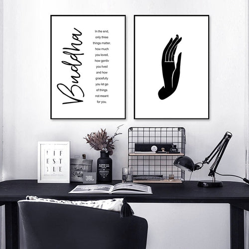 Buddha Mudra Hand Gesture - Canvas Wall Art Painting | Bowlift