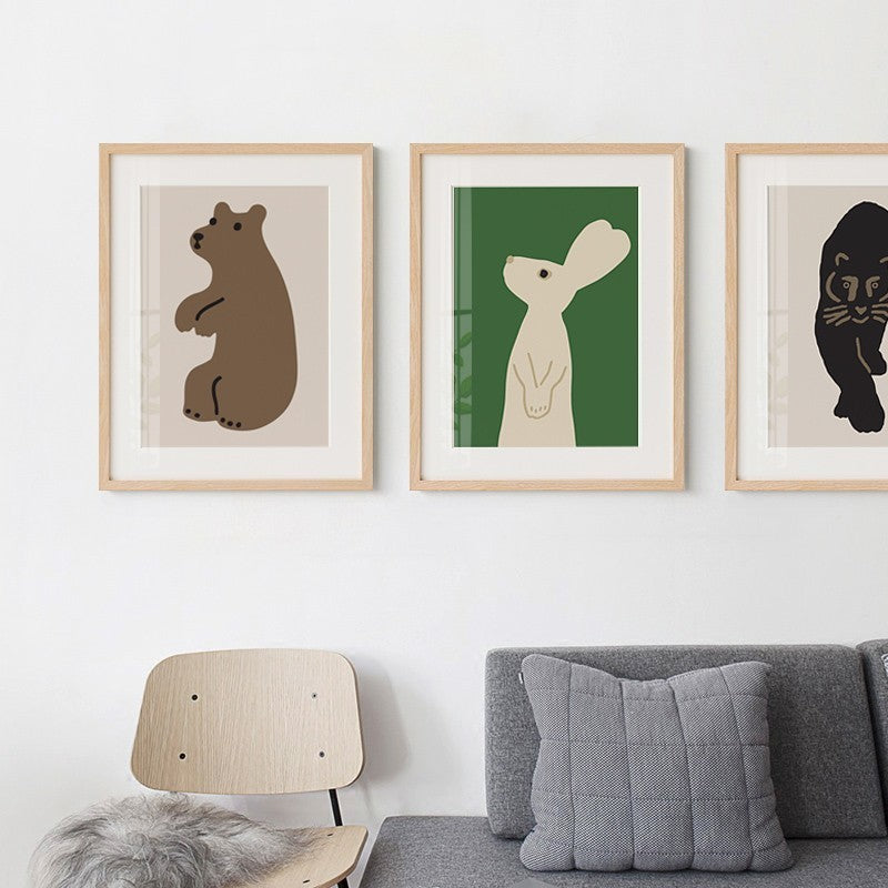 Woodland Animals - Canvas Wall Art Painting | Bowlift