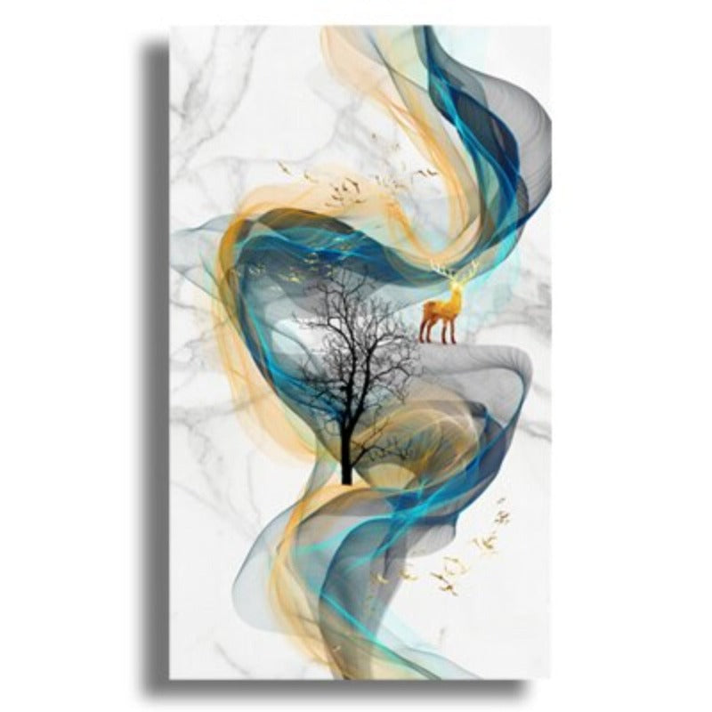 Deer In Full Spirit - Canvas Wall Art Painting | Bowlift