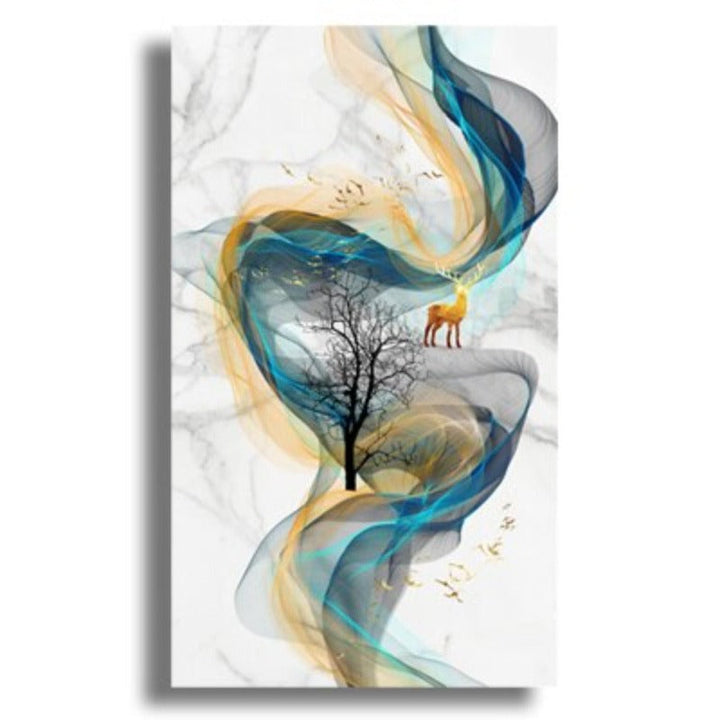Deer In Full Spirit - Canvas Wall Art Painting | Bowlift