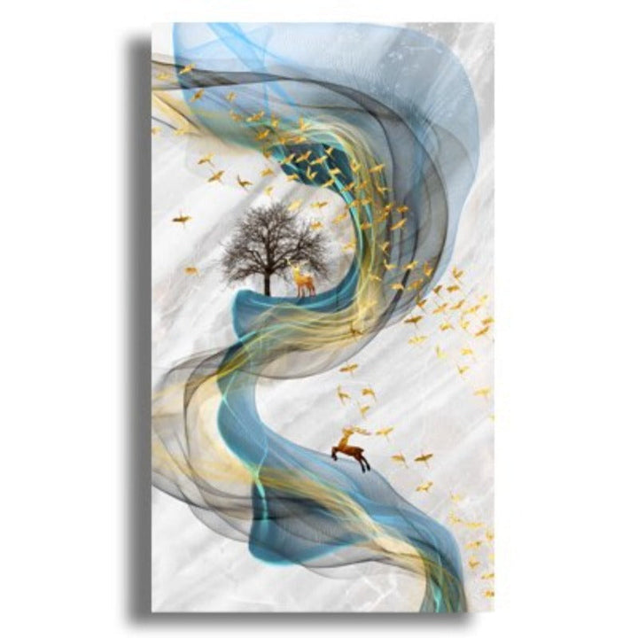 Deer In Full Spirit - Canvas Wall Art Painting | Bowlift