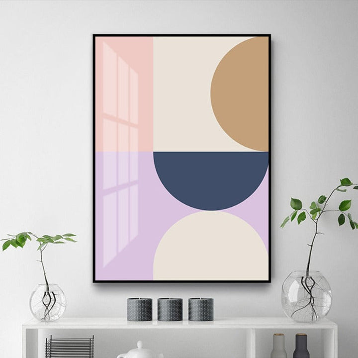 Geometric Color Block Poster and Prints - Canvas Wall Art Painting | Bowlift