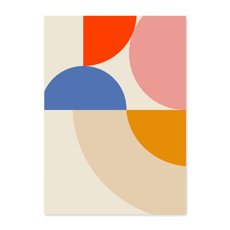 Geometric Color Block Poster and Prints - Canvas Wall Art Painting | Bowlift
