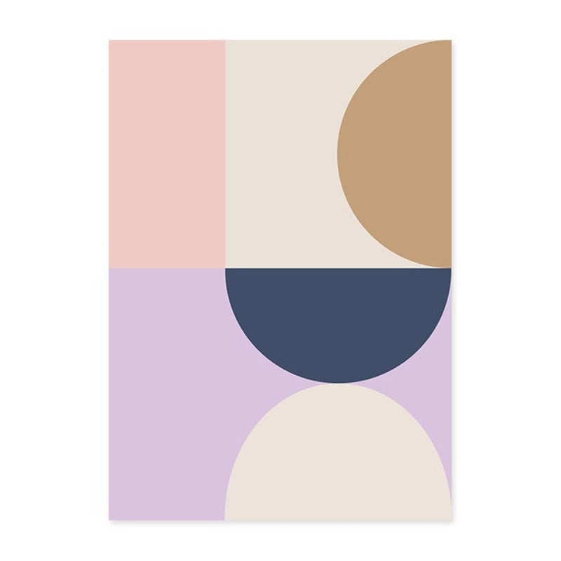 Geometric Color Block Poster and Prints - Canvas Wall Art Painting | Bowlift