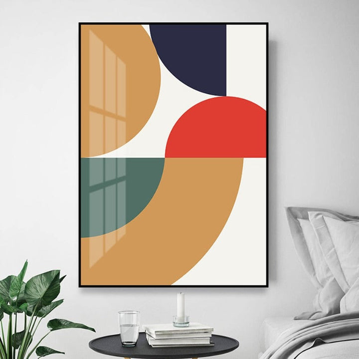 Geometric Color Block Poster and Prints - Canvas Wall Art Painting | Bowlift