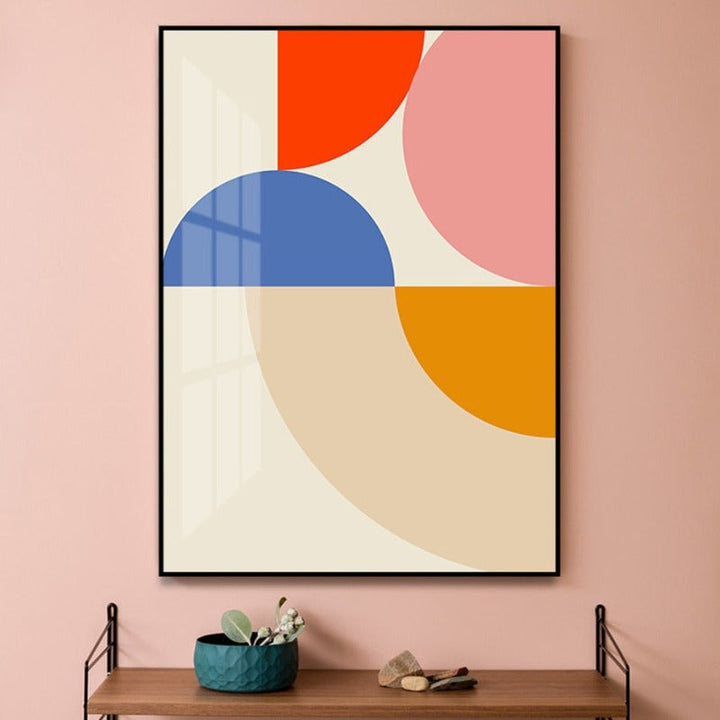 Geometric Color Block Poster and Prints - Canvas Wall Art Painting | Bowlift