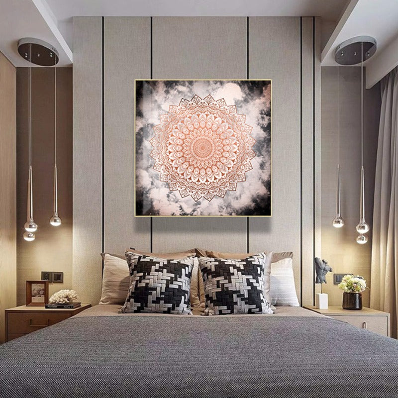 Mandala In Night - Canvas Wall Art Painting | Bowlift