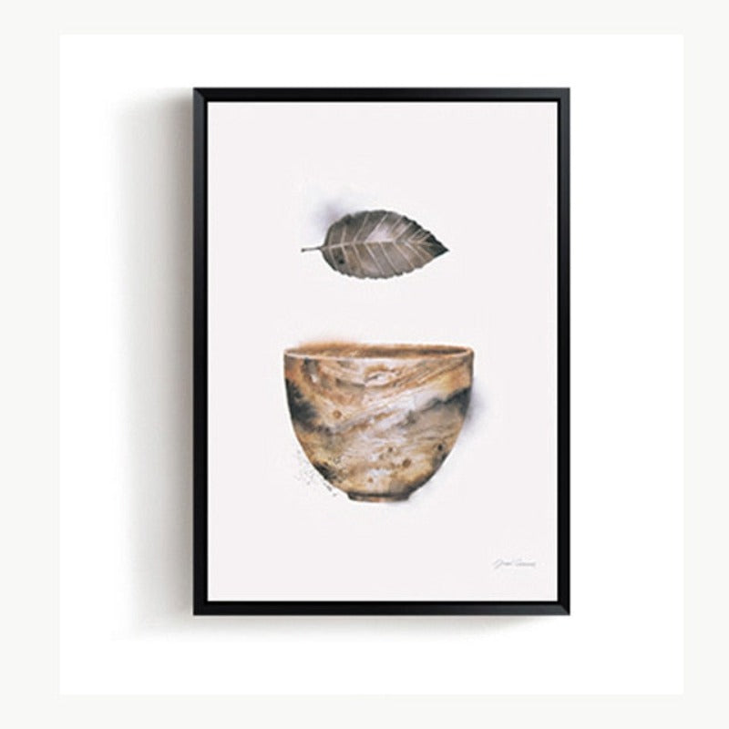 Vintage Abstract Beautiful Feather - Canvas Wall Art Painting | Bowlift